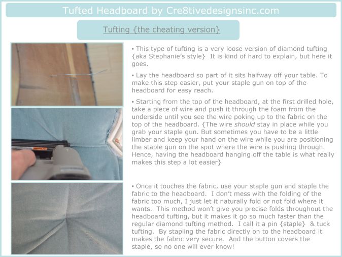 Tufted Headboard tutorial