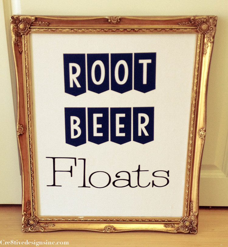Root Beer Float sign
