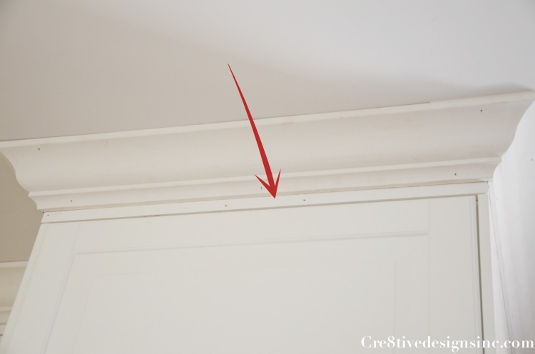 Adding crown molding to ikea cabinets