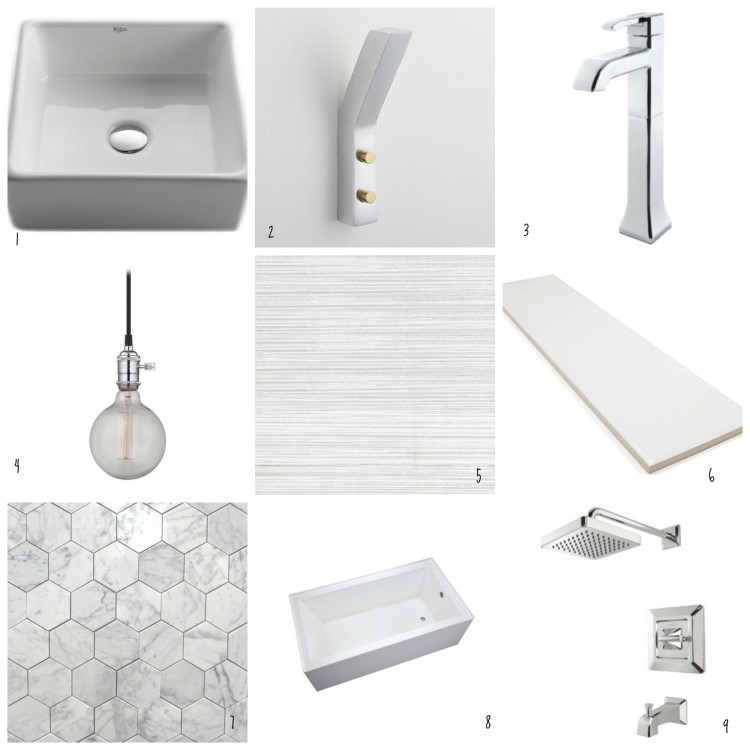 Mid Century modern fixtures and tile