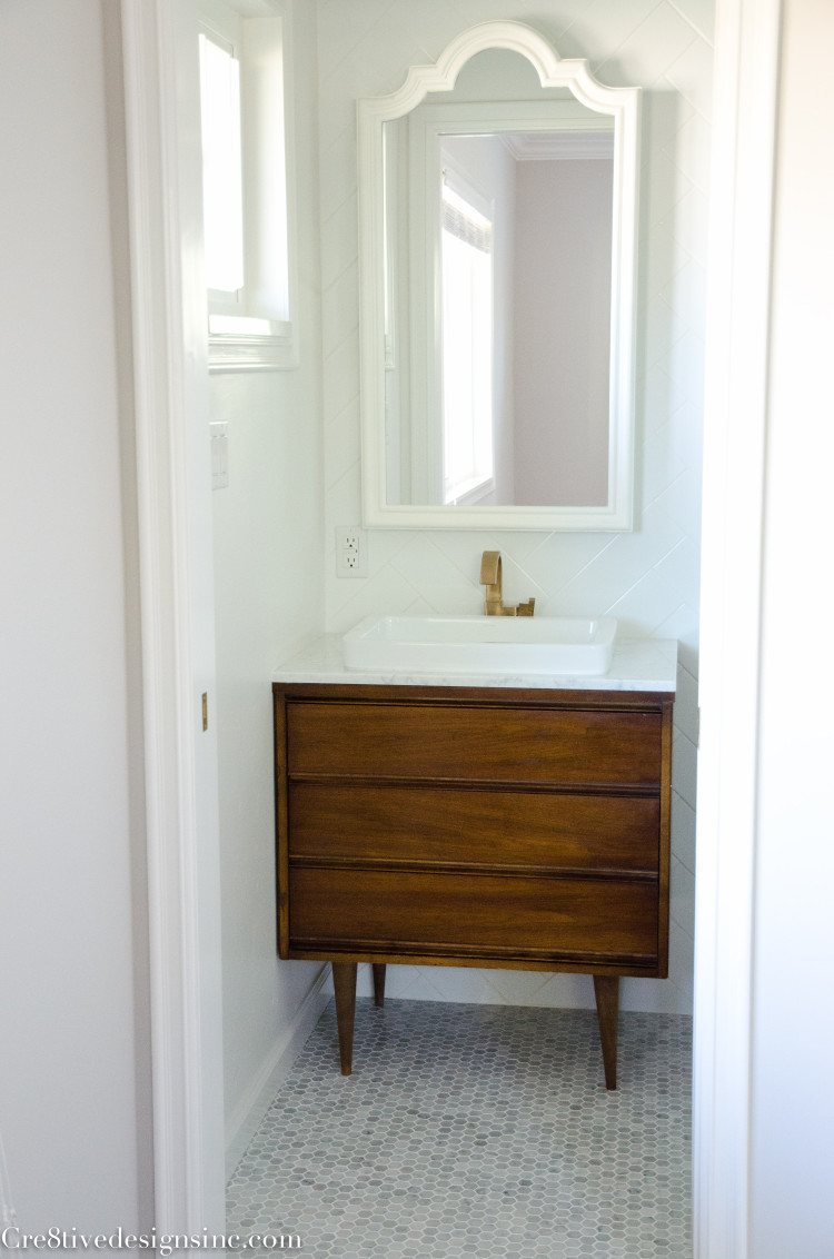 Mid-century Modern bathroom vanity