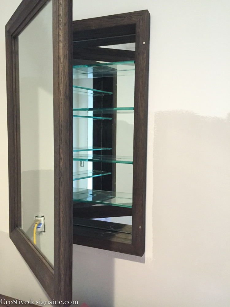 restoration hardware double shutter vanity and medicine cabinets