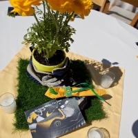 Running Shoe Floral Center Piece