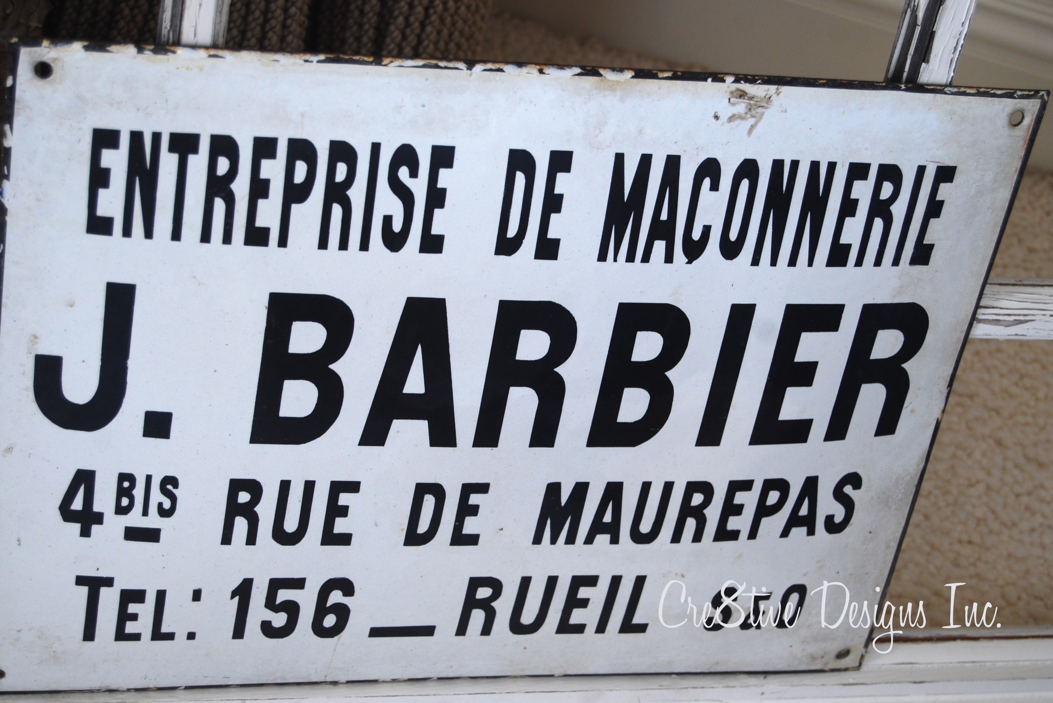 french sign emaille borden