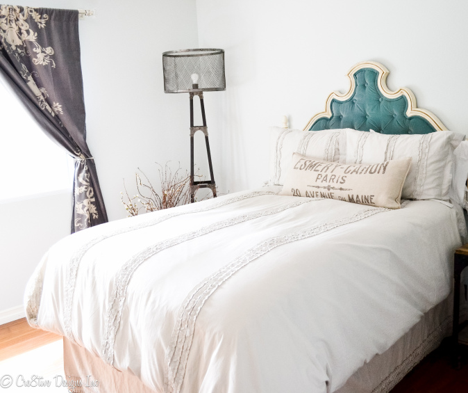 Turquoise Velvet Tufted headboard