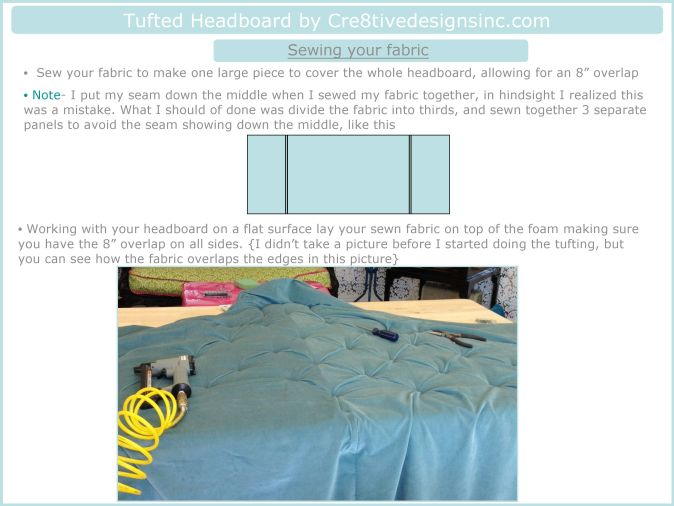 Tufted Headboard tutorial