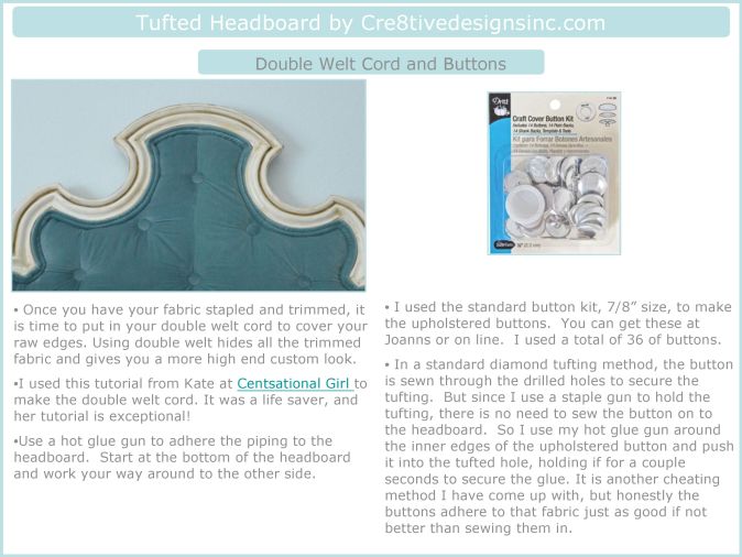 Tufted Headboard tutorial