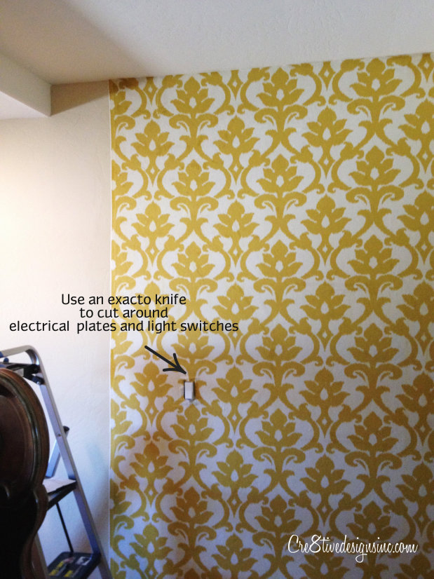 How to wallpaper with fabric using