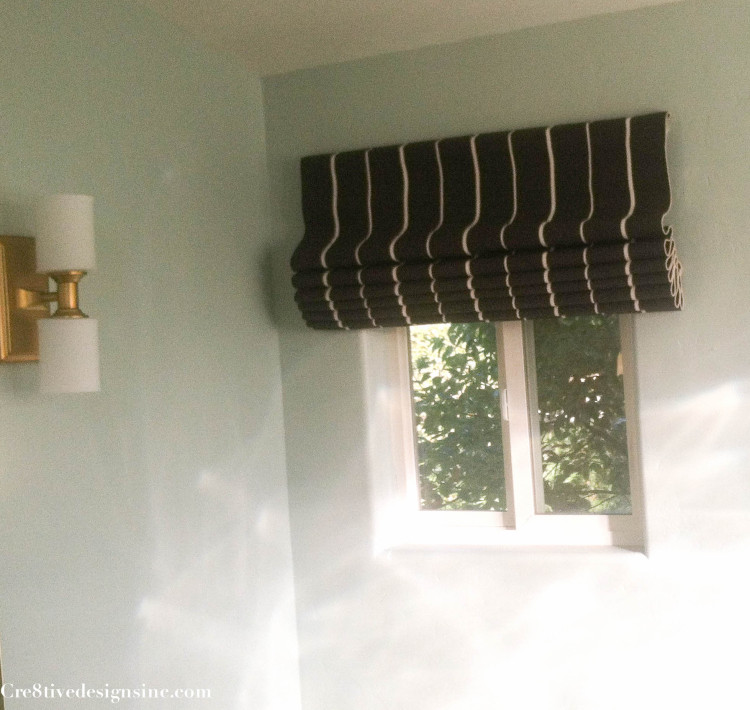 Roman shade made with a vinyl mini blind