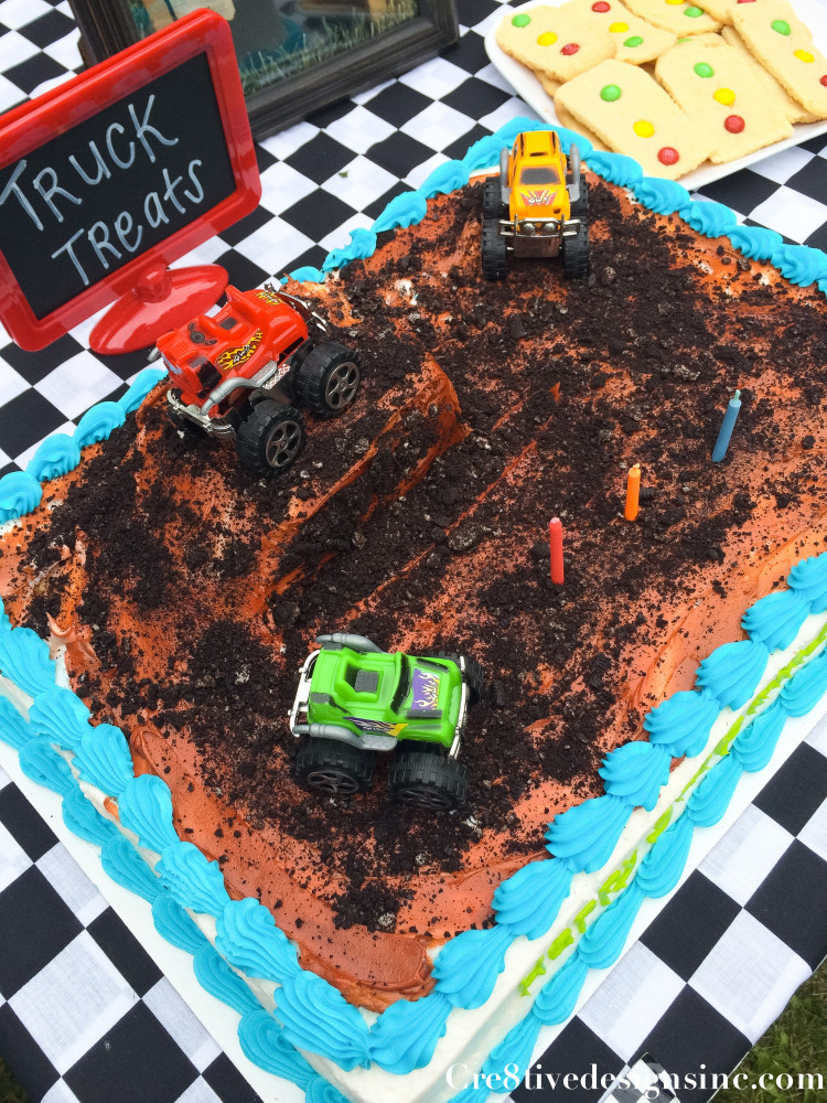 Monster Truck Party Monster truck cake