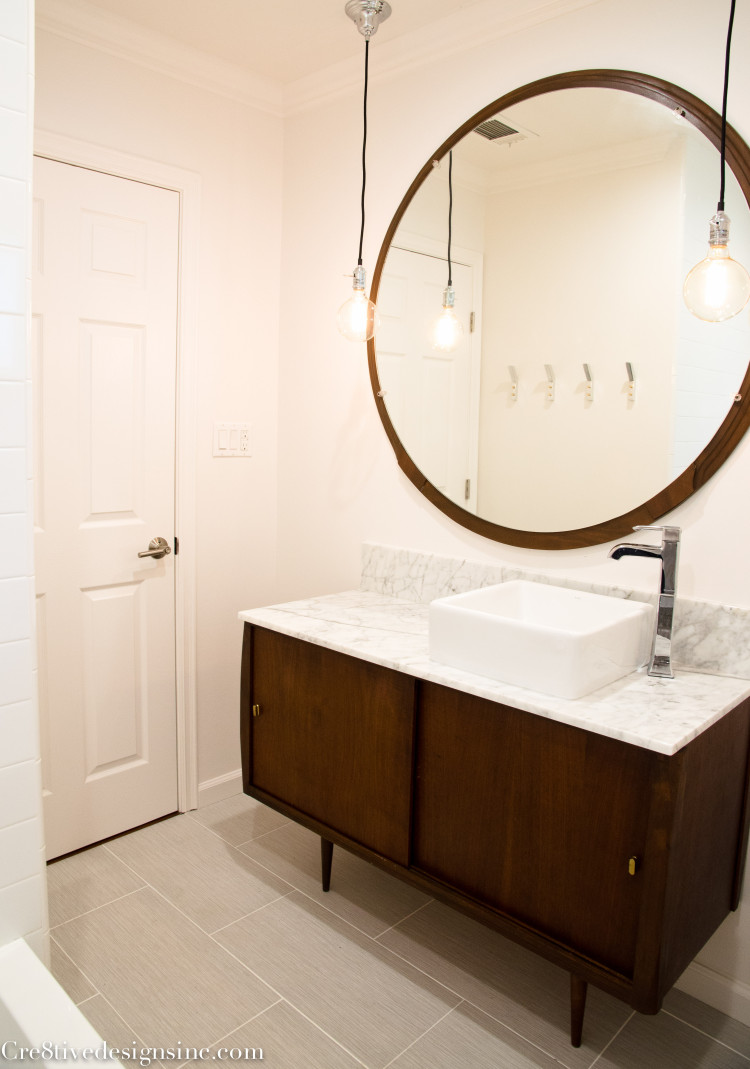 Mid-century Modern bathroom vanity