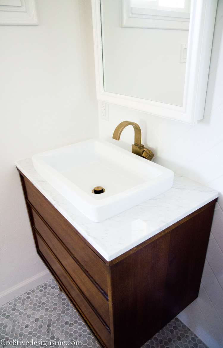 Mid-century Modern bathroom vanity