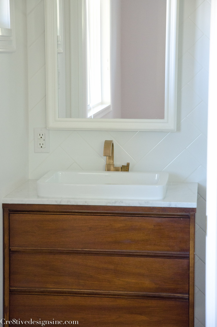 Mid-century Modern bathroom vanity