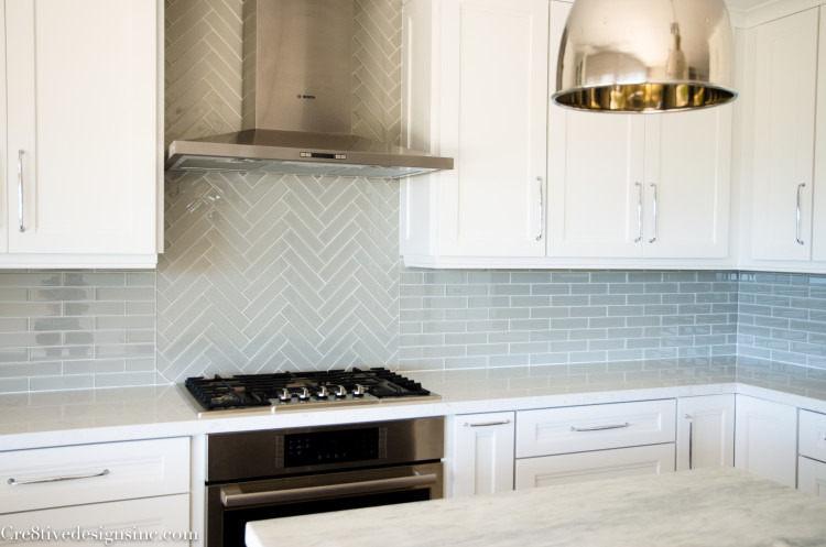 2 x 8 glass tile backsplash