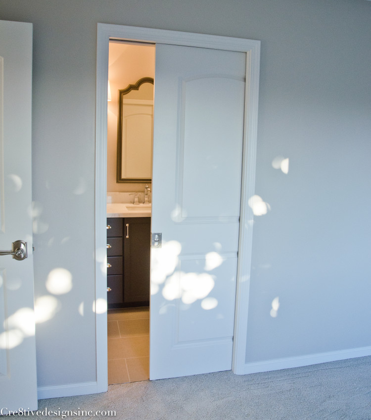 Pocket door into master bathroom