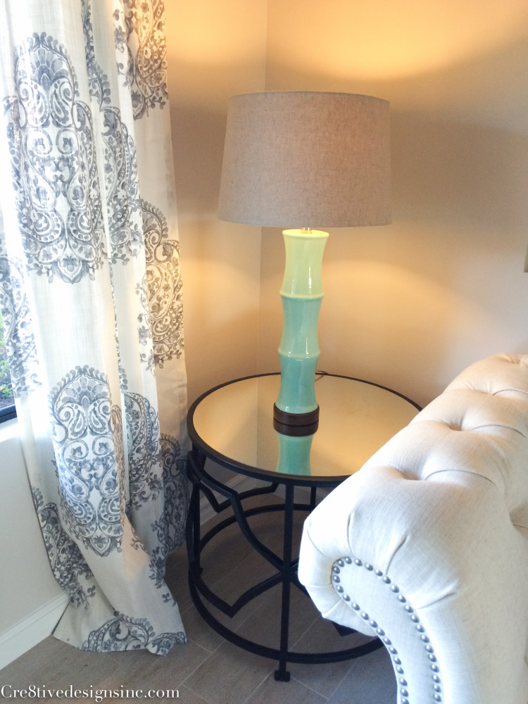 mint green table lamp