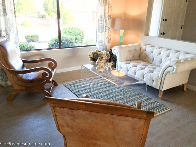 linen chesterfield loveseat