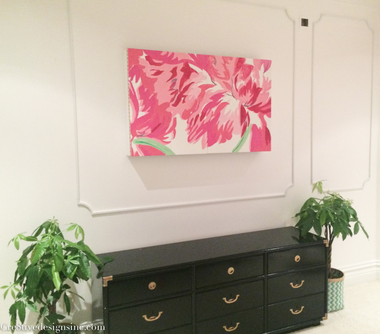 Using artwork to hide a tv