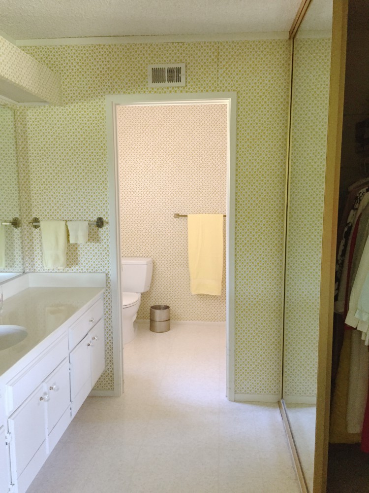 mirrored closet vanity side
