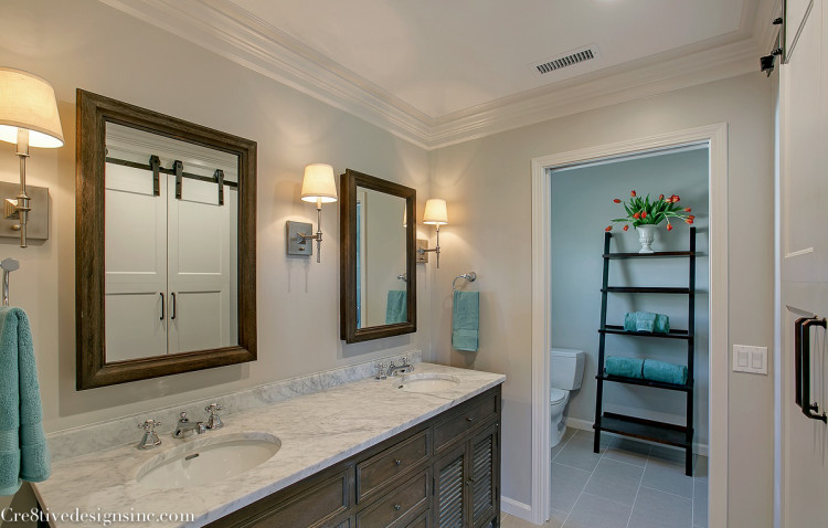 restoration hardware double shutter vanity and medicine cabinets
